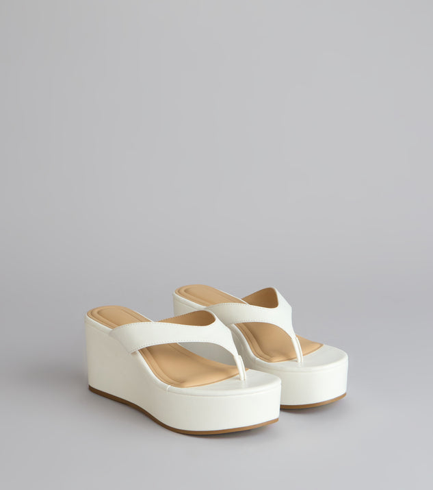Windsor Casual Cutie Platform Thong Wedges