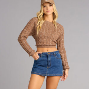 Windsor Casual Plans Cable Knit Sweater Casual Plans Cable Knit Sweater