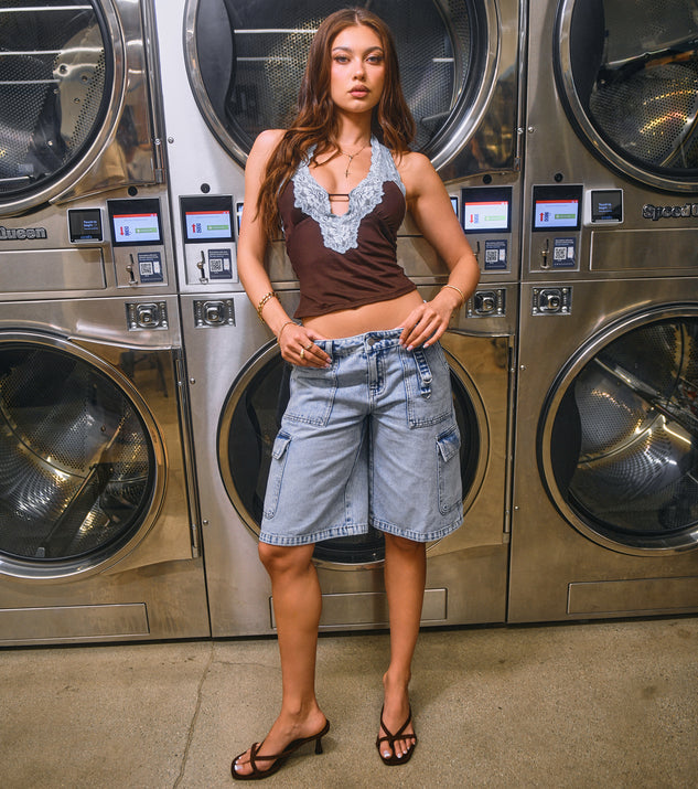 Windsor Casual Plans Denim Cargo Jorts