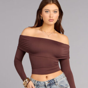 Windsor Casually Chic Knit Off-The-Shoulder Top Casually Chic Knit Off-The-Shoulder Top