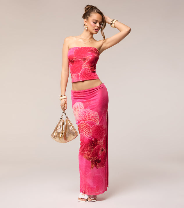 Windsor Catch Me On Vacay Tropical Floral Tube Top