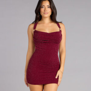 Windsor Catch Me Sparkling Glitter Bodycon Mini Dress Catch Me Sparkling Glitter Bodycon Mini Dress