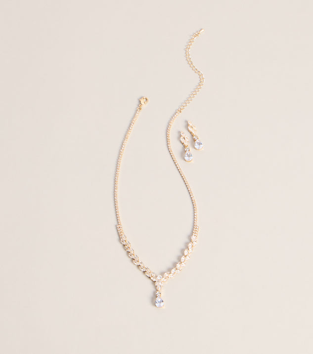 Windsor Catch The Light Rhinestone Necklace And Earrings Set