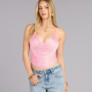 Catch The Vibe Fringe Crop Top