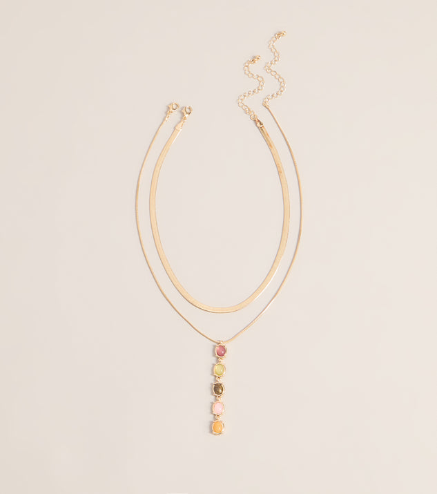 Windsor Caught Feelings Stone Drop Necklace