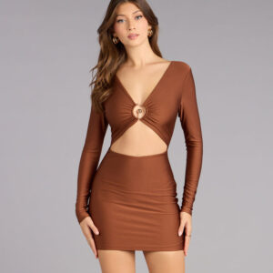Windsor Caught Staring Cutout Mini Dress Caught Staring Cutout Mini Dress