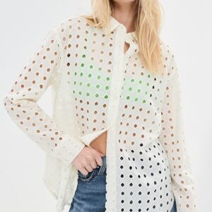 LE BOP Cecilia Long Sleeve Button Down Shirt