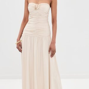 Susana Monaco Center Gathered Flower Tube Dress Center Gathered Flower Tube Dress