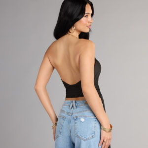 Windsor Chain Reaction Wrap Halter Top