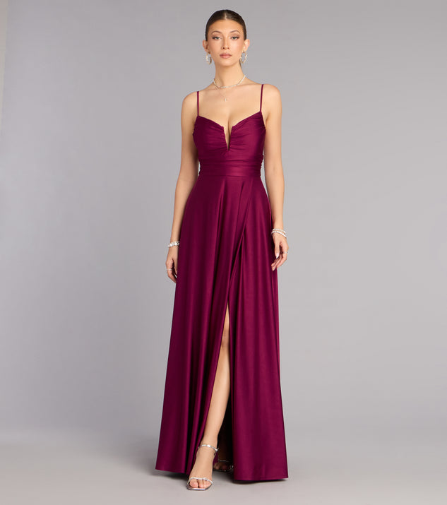 Windsor Chantel Low Back A-Line Formal Dress