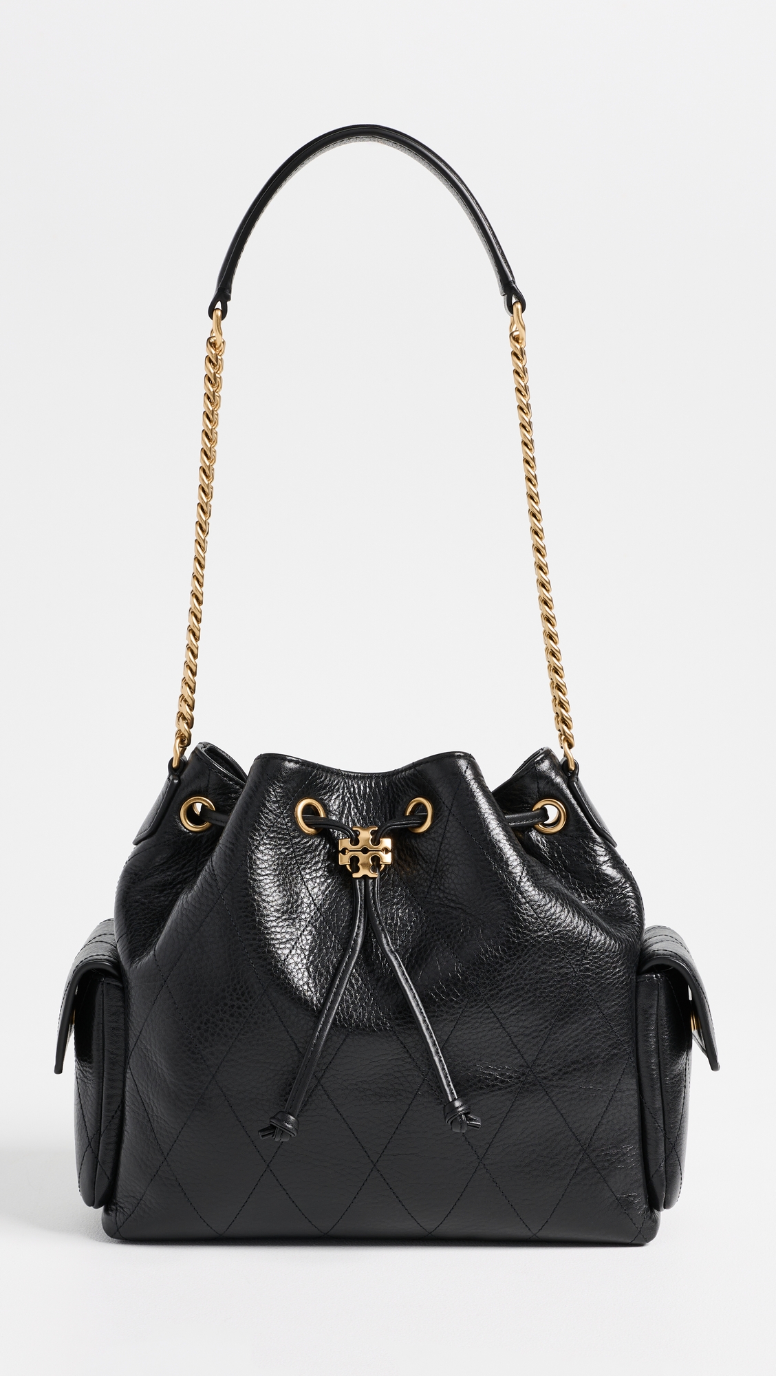Tory Burch Charlie Quilted Drawstring Shoulder Bag