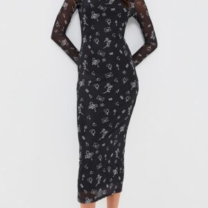 Another Girl Charm Doodle Print Dress