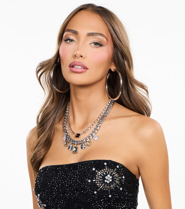 Windsor Charm Stack Layered Necklace