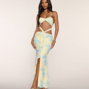 Windsor Chasing Sunlight Cutout Maxi Dress Chasing Sunlight Cutout Maxi Dress
