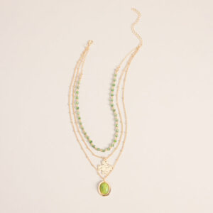 Windsor Chic And Styled Layered Stone Charm Necklace