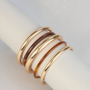 Chic Contrast Bangle Bracelet Set