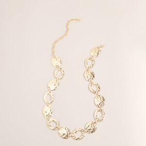 Chic Hammered Concho Chain Belt