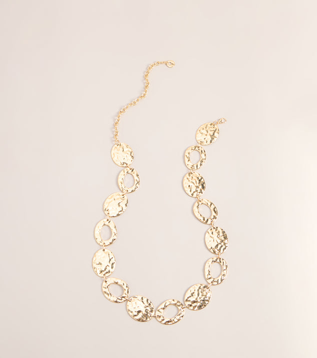 Windsor Chic Hammered Concho Chain Belt