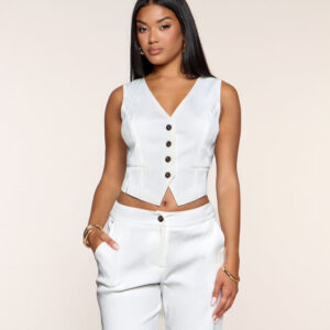 Windsor Chic Intentions Button-Down Woven Vest