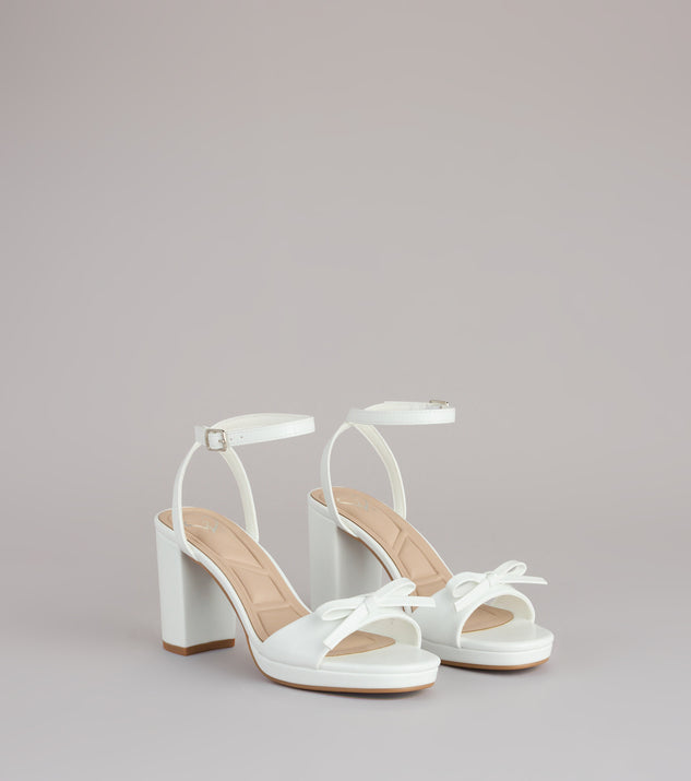 Windsor Chic Little Bow Platform Heels