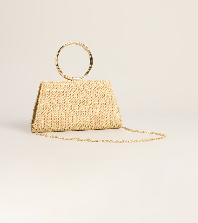 Windsor Chic On Arrival O-Ring Straw Clutch