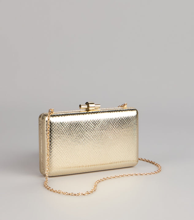 Windsor Chic Plus One Metallic Snake Clutch