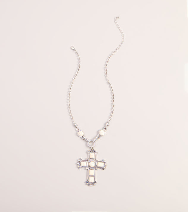 Windsor Chic Statement Cross Pendant Necklace