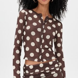 Bailey Rose Chocolate Polka Dot Top Chocolate Polka Dot Top