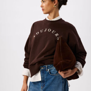 Chocolate Toujours Relaxed Cotton Sweat