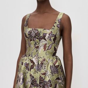 ALÉMAIS Citron Flounce Mini Dress