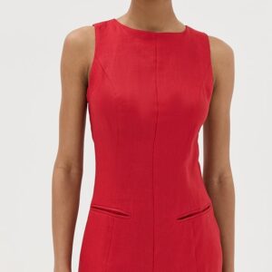 Reformation Citron Linen Dress