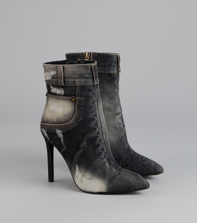 Windsor City Blues Denim Stiletto Booties