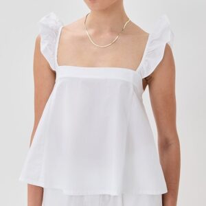 LE BOP Claire Ruffle Strap Top