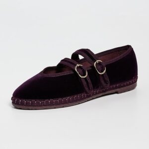 Claire Velvet Mary Jane Flats