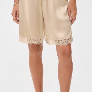 Reformation Clara Silk Bermuda Shorts