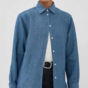 Róhe Classic Chambray Linen Shirt