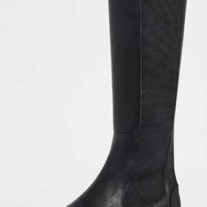 GANNI Cleated Black Stitch High Chelsea Boots