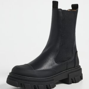 GANNI Cleated Mid Chelsea Boots