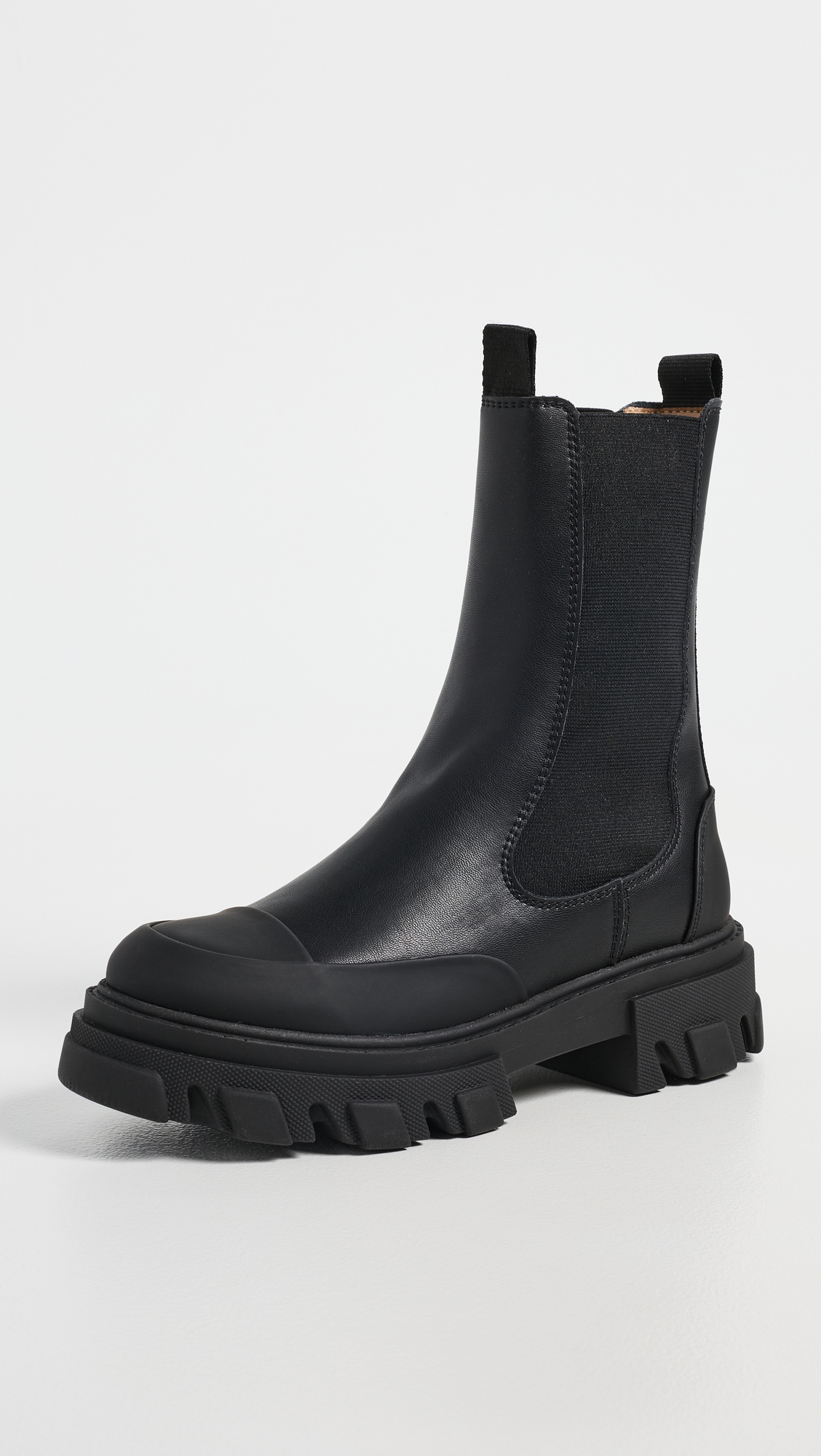 GANNI Cleated Mid Chelsea Boots