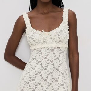 For Love & Lemons Cloud Lace Slip Dress