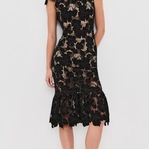 Clover Open Back Midi Dress