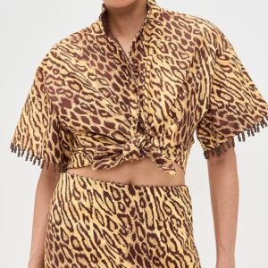 Zimmermann Coco Beaded Fringe Shirt