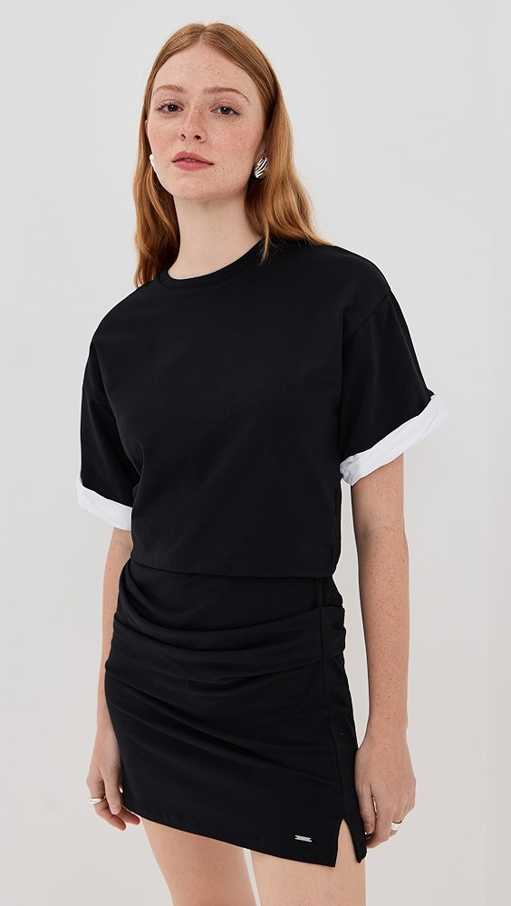 SIMKHAI Cody Short Sleeve Mini Dress