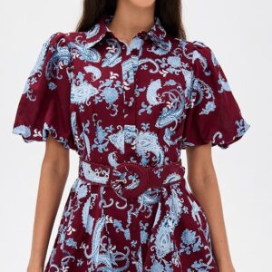 Collared Mini Shirt Dress