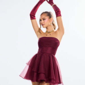 Colleen Strapless Ruffle A-Line Mini Dress