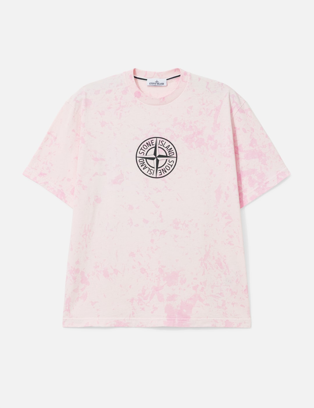 Stone Island Combed Organic Cotton Jersey 'Paintball' Treatment Short Sleeve T-Shirt
