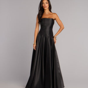 Constance Satin A-Line Formal Dress