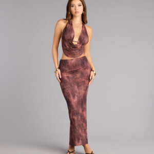 Windsor Cool Confidence Animal Print Mesh Maxi Skirt Cool Confidence Animal Print Mesh Maxi Skirt