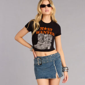 Windsor Cool Factor Belted Denim Mini Skort Cool Factor Belted Denim Mini Skort