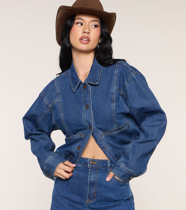 Windsor Cool Girl Attitude Denim Trucker Jacket